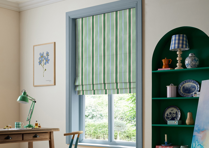 Bluebellgray Seaside Stripe, Seaglass - Twist&Fit Roman Blind - Image 5